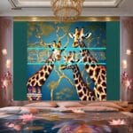 Giraffe Face Golden Frame
Artistic Digital Wall Art Decor _08 - Image 2