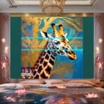 Giraffe Face Golden Frame
Artistic Digital Wall Art Decor _82 - Image 2