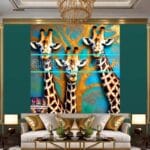 Giraffe Face Golden Frame
Artistic Digital Wall Art Decor _16 - Image 3