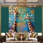 Giraffe Face Golden Frame
Artistic Digital Wall Art Decor _28 - Image 3