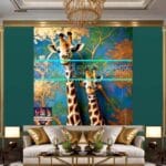 Giraffe Face Golden Frame
Artistic Digital Wall Art Decor _30 - Image 3