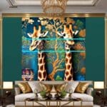 Giraffe
Face Golden Frame Artistic Digital Wall Art Decor _18 - Image 3
