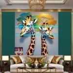 Giraffe
Face Golden Frame Artistic Digital Wall Art Decor _36 - Image 3