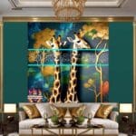 Giraffe Face Golden Frame
Artistic Digital Wall Art Decor _38 - Image 3