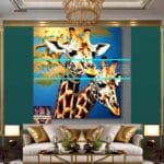 Giraffe Face Golden Frame
Artistic Digital Wall Art Decor _42 - Image 3