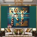 Giraffe Face Golden Frame
Artistic Digital Wall Art Decor _44 - Image 3