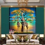 Giraffe Face Golden Frame
Artistic Digital Wall Art Decor _45 - Image 3