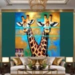 Giraffe
Face Golden Frame Artistic Digital Wall Art Decor _49 - Image 3