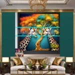 Giraffe Face Golden Frame
Artistic Digital Wall Art Decor _53 - Image 3