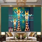 Giraffe Face Golden Frame
Artistic Digital Wall Art Decor _06 - Image 3