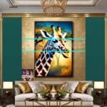 Giraffe Face Golden Frame
Artistic Digital Wall Art Decor _67 - Image 3