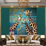 Giraffe Face Golden Frame
Artistic Digital Wall Art Decor _08 - Image 3