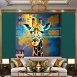 Giraffe Face Golden Frame
Artistic Digital Wall Art Decor _83 - Image 3