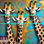 Giraffe Face Golden Frame
Artistic Digital Wall Art Decor _16