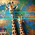Giraffe Face Golden Frame
Artistic Digital Wall Art Decor _30
