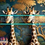 Giraffe Face Golden Frame
Artistic Digital Wall Art Decor _37