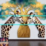 Giraffe Face Golden Frame
Artistic Digital Wall Art Decor _41