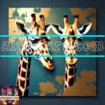Giraffe Face Golden Frame
Artistic Digital Wall Art Decor _44