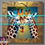 Giraffe Face Golden Frame
Artistic Digital Wall Art Decor _51