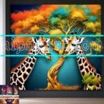 Giraffe Face Golden Frame
Artistic Digital Wall Art Decor _53