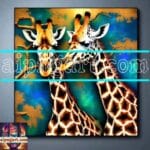 Giraffe Face Golden Frame
Artistic Digital Wall Art Decor _54
