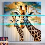 Giraffe Face Golden Frame
Artistic Digital Wall Art Decor _55