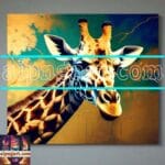 Giraffe Face Golden Frame
Artistic Digital Wall Art Decor _58