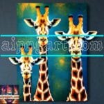 Giraffe Face Golden Frame
Artistic Digital Wall Art Decor _06