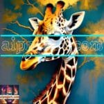 Giraffe Face Golden Frame
Artistic Digital Wall Art Decor _60