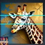 Giraffe Face Golden Frame
Artistic Digital Wall Art Decor _78