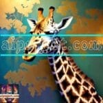 Giraffe Face Golden Frame
Artistic Digital Wall Art Decor _90