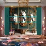 Horse
  Face Golden Frame Artistic Digital Wall Art Decor _01 - Image 2