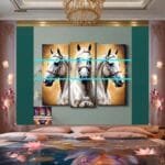 Horse Face Golden Frame
  Artistic Digital Wall Art Decor _12 - Image 2