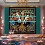 Horse Face Golden Frame
  Artistic Digital Wall Art Decor _147 - Image 2