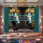 Horse Face Golden Frame
  Artistic Digital Wall Art Decor _153 - Image 2