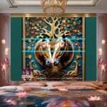 Horse Face Golden Frame
  Artistic Digital Wall Art Decor _156 - Image 2