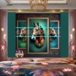 Horse Face Golden Frame
  Artistic Digital Wall Art Decor _164 - Image 2