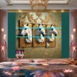 Horse
  Face Golden Frame Artistic Digital Wall Art Decor _17 - Image 2