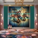 Horse Face Golden Frame
  Artistic Digital Wall Art Decor _179 - Image 2