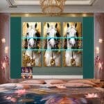 Horse
  Face Golden Frame Artistic Digital Wall Art Decor _02 - Image 2