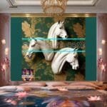 Horse Face Golden Frame
  Artistic Digital Wall Art Decor _28 - Image 2