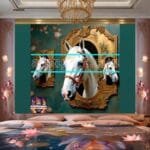 Horse Face Golden Frame
  Artistic Digital Wall Art Decor _03 - Image 2
