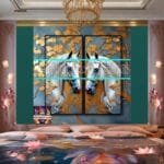 Horse Face Golden Frame
  Artistic Digital Wall Art Decor _33 - Image 2
