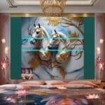 Horse
  Face Golden Frame Artistic Digital Wall Art Decor _38 - Image 2