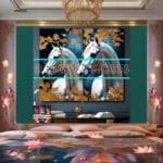 Horse Face Golden Frame
  Artistic Digital Wall Art Decor _39 - Image 2