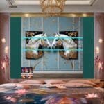 Horse Face Golden Frame
  Artistic Digital Wall Art Decor _55 - Image 2