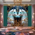 Horse Face Golden Frame
  Artistic Digital Wall Art Decor _57 - Image 2