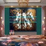 Horse
  Face Golden Frame Artistic Digital Wall Art Decor _63 - Image 2
