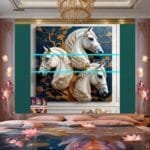 Horse Face Golden Frame
  Artistic Digital Wall Art Decor _64 - Image 2