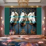 Horse Face Golden Frame
  Artistic Digital Wall Art Decor _74 - Image 2